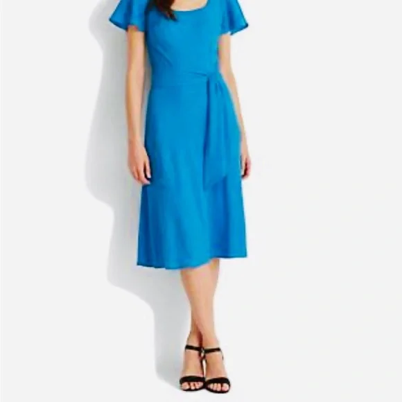 Lauren Ralph Lauren | Dresses | Lauren By Ralphs Lauren Crpe Dress With  Belt Royal Blue Size 2 Nwt | Poshmark